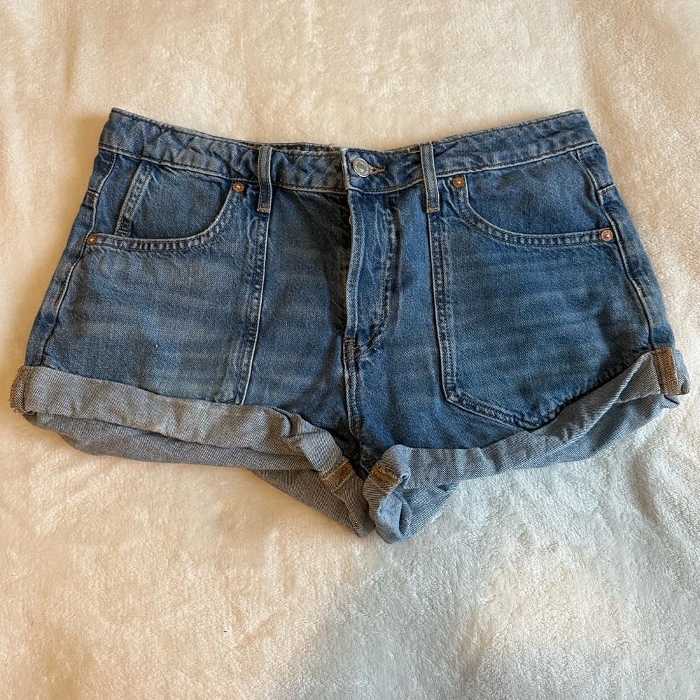 Free People Denim Blue Jean Shorts